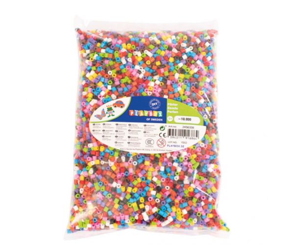 PlayBox: 5mm MIDI perle za glačanje, 10000 komada, šareni mix s 10 različitih boja