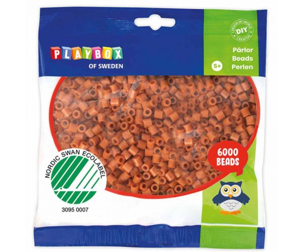 PlayBox: 5mm MIDI perle za peglanje u svijetlo smeđoj boji, pakiranje od 6000 komada