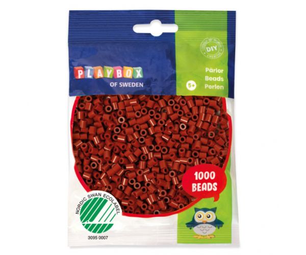 PlayBox: 5mm MIDI perlice za peglanje, 1000 komada, smeđe-crvene boje