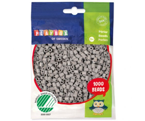 PlayBox: 5mm MIDI perlice za peglanje, 1000 komada, svijetlosiva boja