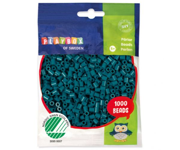 PlayBox: 5mm MIDI perlice za peglanje, 1000 komada, tamno tirkizna boja
