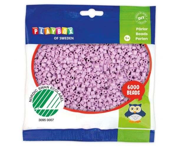 PlayBox: 5mm MIDI perlice za peglanje, 6000 komada u pastelno ljubičastoj boji