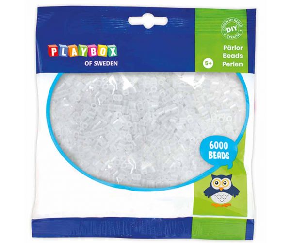 PlayBox: 5mm MIDI prozirne bezbojne perle za glačanje, pakiranje od 6000 komada