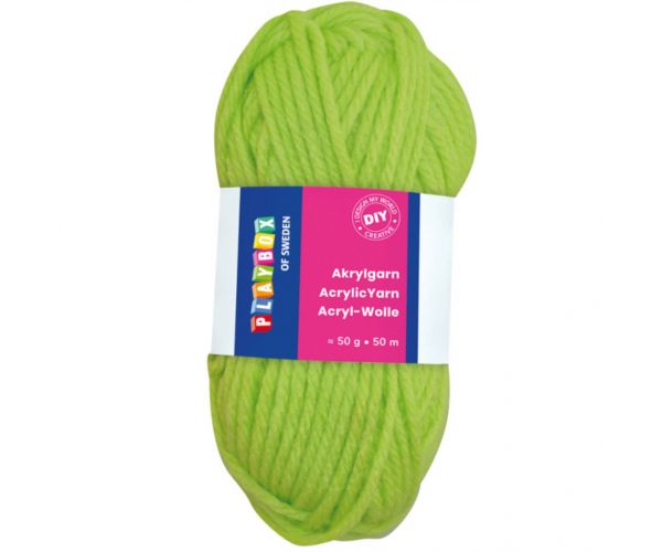 PlayBox: Akrilna pređa 50g, 50m, zelena boja