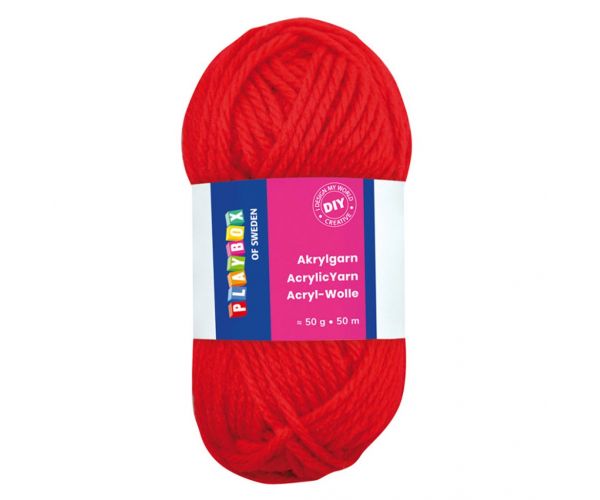 PlayBox: Akrilna pređa 50g crvena
