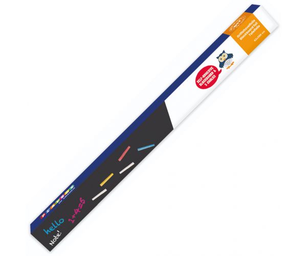 PlayBox: Crna ploča u roli s šarenim kredama 200x45cm