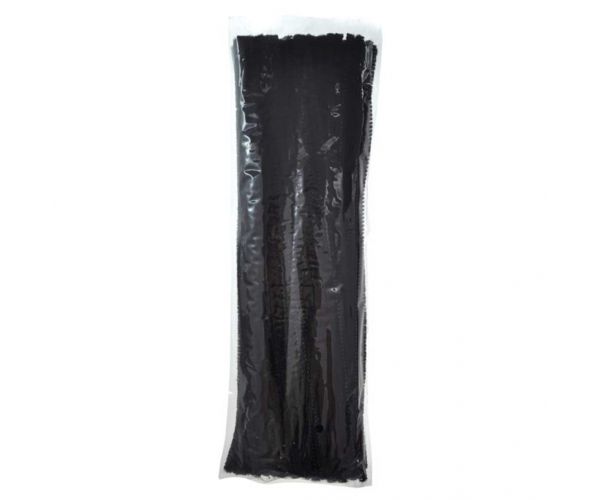 PlayBox: Crne chenille niti 100 kom 6mm