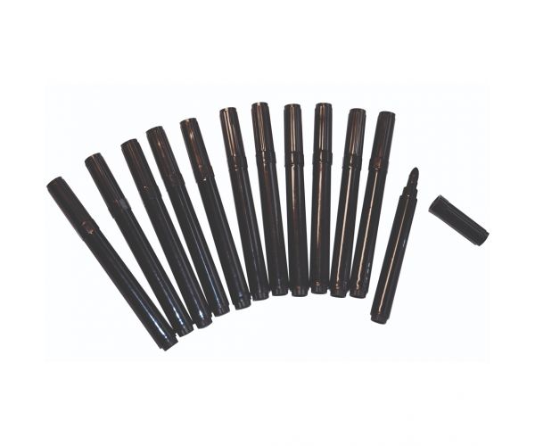 PlayBox: Crni set od 12 debelih flomastera