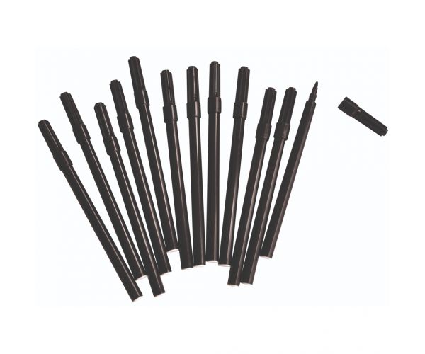 PlayBox: Crni set od 12 tankih flomastera