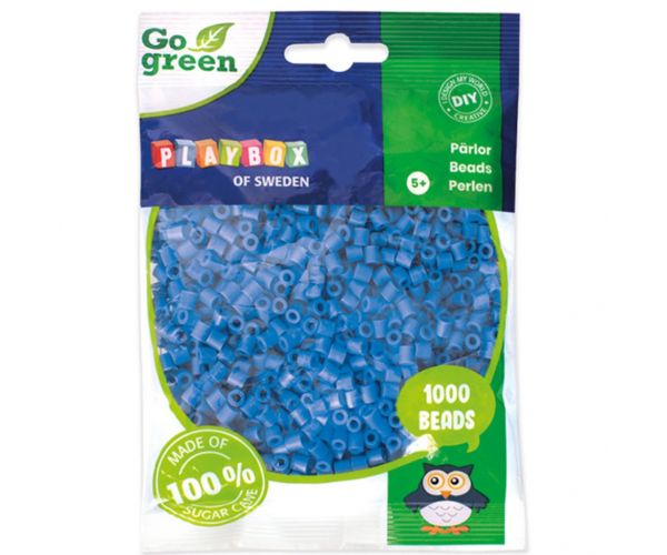 PlayBox: Go Green 5mm MIDI perle za glačanje, 1000 komada u plavoj boji