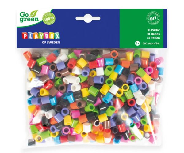 PlayBox: Go Green XL MAXI glačane perle 9mm, 500 komada u živim bojama