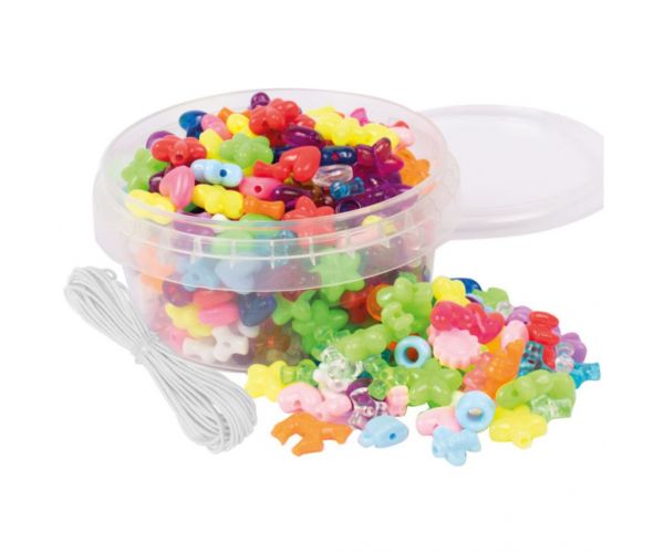 PlayBox: Kutija s perlama u obliku figura, set od 250g