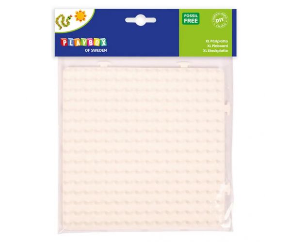 PlayBox: Négyzet alakú bioműanyag alaplap 16x16cm 5mm-es MIDI vasalható gyöngyökhöz
