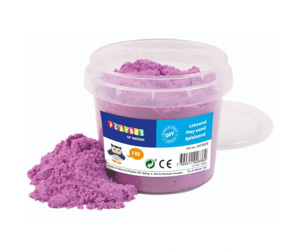 PlayBox: Ljubičasta kinetička pijeska u kanti od 1kg