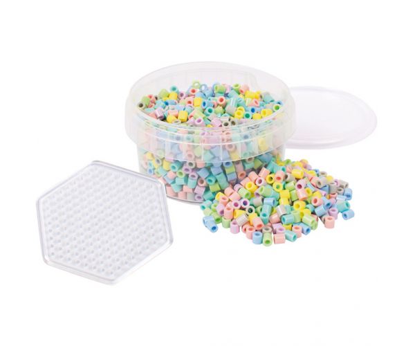 PlayBox: MIDI pegledivi pastelni perli promjera 5 mm, 1000 komada, s heksagonalnom podlogom