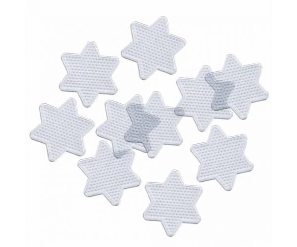 PlayBox: Csillag alakú alaplap csomag 5mm-es MIDI vasalható gyöngyökhöz 10cm 10db-os szett