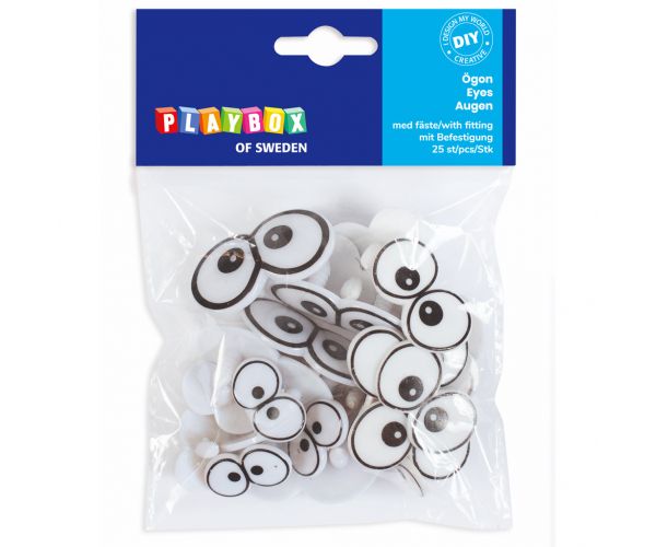 PlayBox: Plastični pokretni oči, set od 25 komada