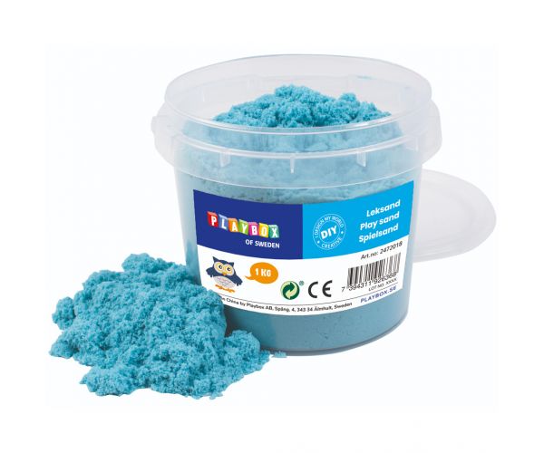 PlayBox: Plava boja kinetičkog pijeska u kantici od 1kg