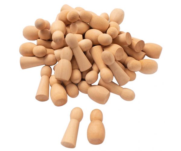 PlayBox: Prirodne drvene figure 40x47mm pakiranje od 50 komada
