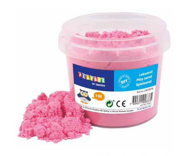 PlayBox: Roza boja kinetičkog pijeska u kanti od 1kg