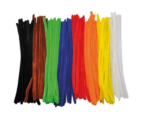 PlayBox: Šareni chenille konci osnovne boje 10mm x 30cm pakiranje od 100 komada