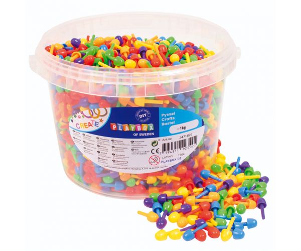PlayBox: Šareni mozaik gumbići, set od 2700 komada, u vreći, 1 cm