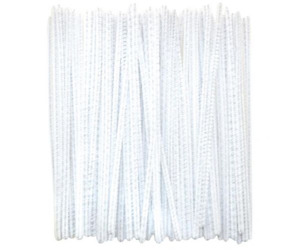 PlayBox: Set bijelih chenille vlakana, 100 komada