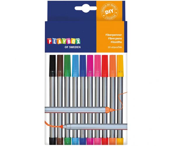 PlayBox: Set flomastera s dvostrukim vrhom, pakiranje od 10 komada