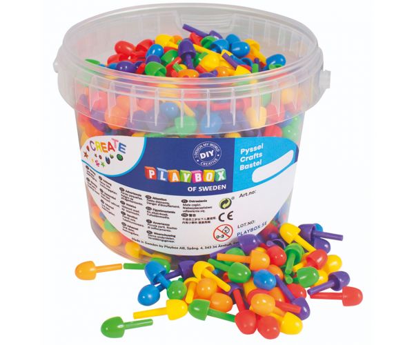 PlayBox: Set malih šarenih mozaik pločica, 125 komada, promjera 1 cm
