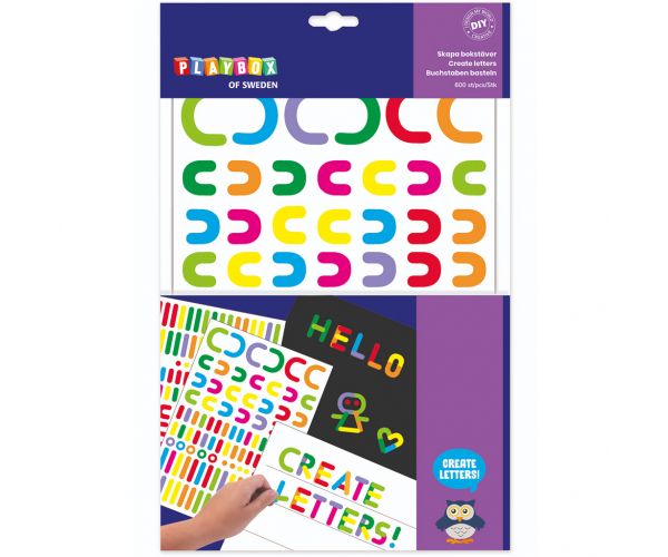 PlayBox: Set naljepnica za izradu slova od 600 komada