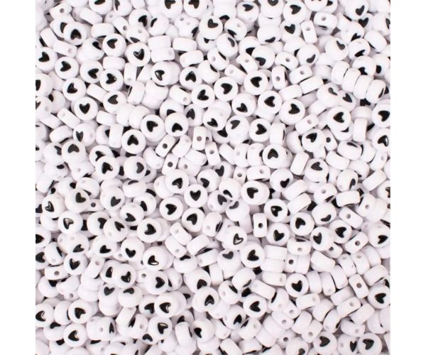 PlayBox: Set od 300 perli s motivom srca za nizanje, 7mm