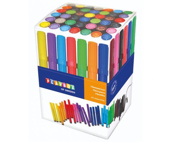 PlayBox: Set od 42 šarene debele flomastera