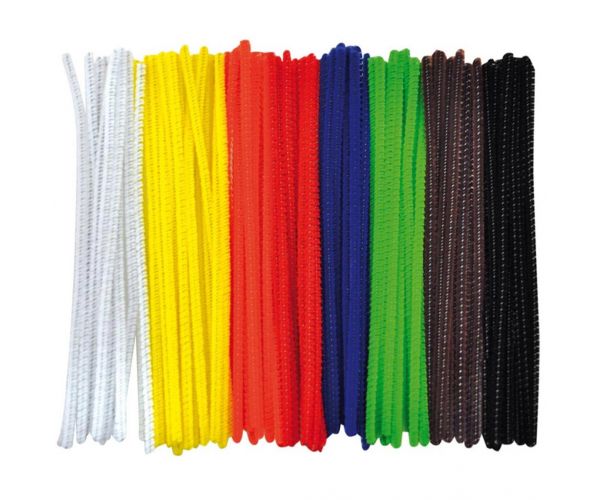 PlayBox: Set šarenih šenil niti, 100 komada, 0,3x15 cm
