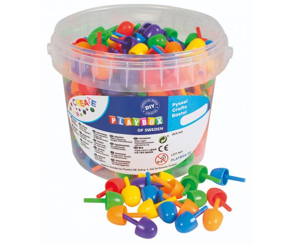PlayBox: Set šarenih srednjih mozaik pločica, 125 komada, promjera 1,5 cm, u boji vina