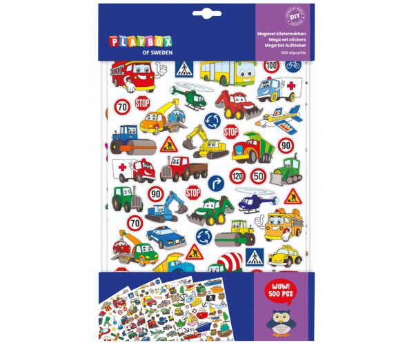 PlayBox: Vozila set od 500 mega naljepnica