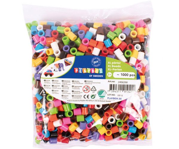 PlayBox: XL 9 mm MIDI šarene perle za peglanje, pakiranje od 1000 komada