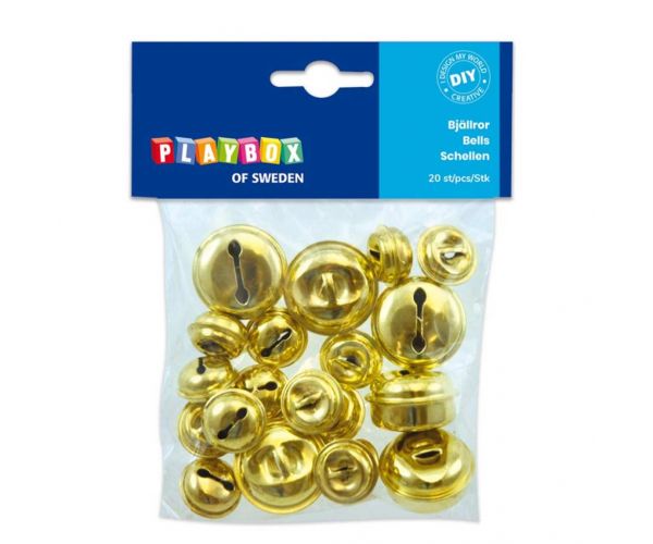 PlayBox: Zlatni zvončići set u dvije veličine, 20 komada