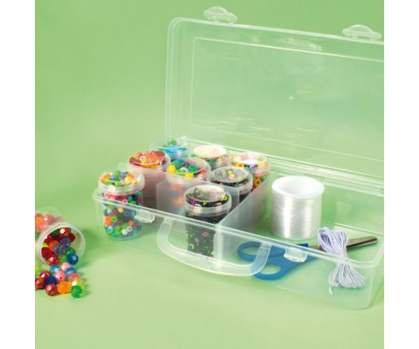 Playbox: Prozirna kutija za pohranu s 2 pretinca 26x13x6cm