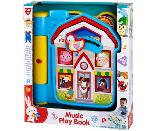 Playgo: Állatfarmi élet zenélő Mesekönyv