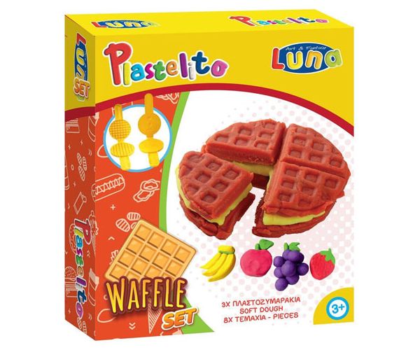Plastelito Waffle set od plastelina sa oblicima