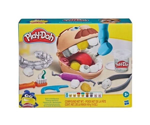 Play-Doh: Dr. Drill N Fill zubarski pribor plastelina sa dodacima - Hasbro