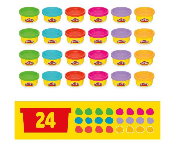 Play-Doh: Paket za zabavu s 24 komada plastelina i dodacima - Hasbro