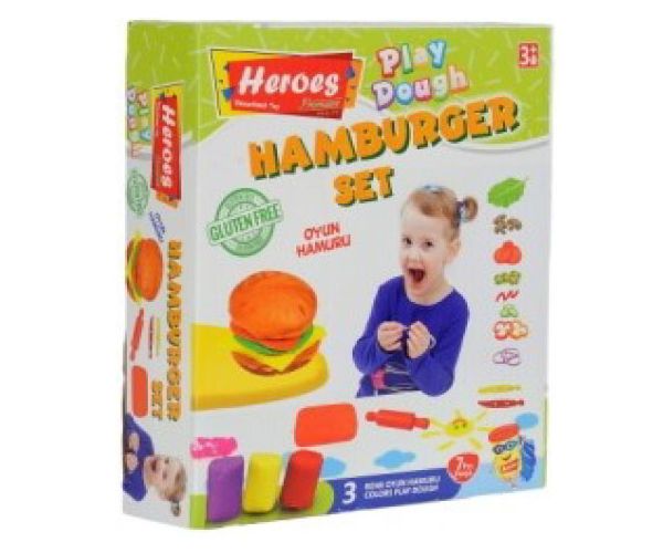 Play-Dough: Heroes Hamburger plastelin set 7kom