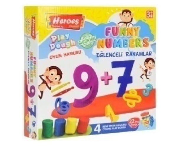 Play-Dough: Heroes Zabavni brojevi plastelin set 22kom