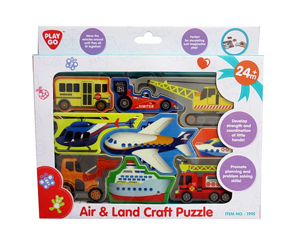 Playgo: Puzzle sa oblicima vozila