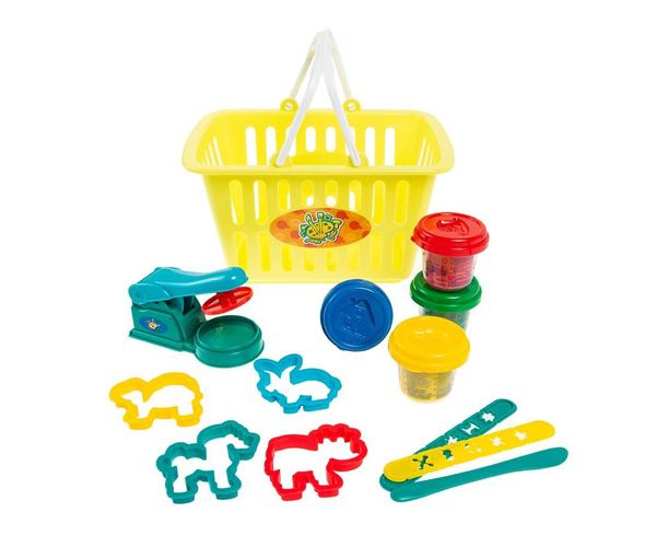 Playgo: Set plastelina u košarici