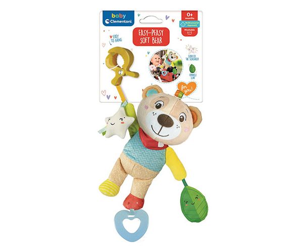 Plišani medo koji se može objesiti na kolica - Clementoni baby