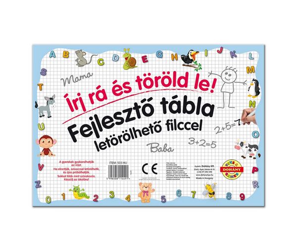 Ploča za crtanje sa flomasterom: Oblici - D-Toys
