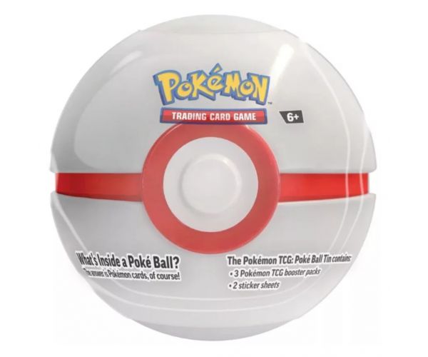 Pokémon TCG 2024 Poké Ball Tin – metalna kutija u obliku Pokéballa s 3 boosterima, u više varijanti