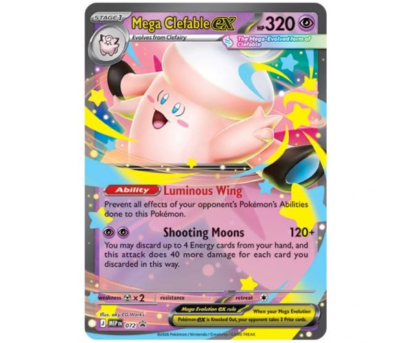 Pokémon TCG: Mega Moonlit Tin kolekcionarski paket karata u dvije varijante, 1 kom.